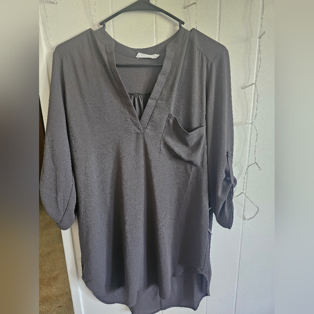 Womens dress top olive green medium